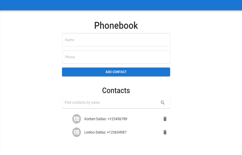 Phonebook project